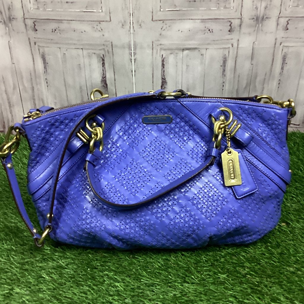 Coach Madison Crisscross Leather Sophia Satchel Shoulder Bag